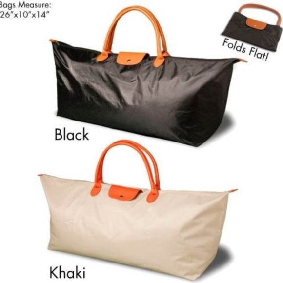 Designer Lanus Le Pliage XL Nylon Foldable Travel Gym Beach Tote Handbag Bag New - Picture 4 of 4